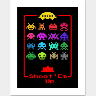 space invaders shoot em up Posters and Art